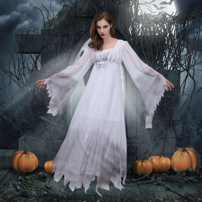 Eerie Ghost Brides as Woman Halloween Costumes