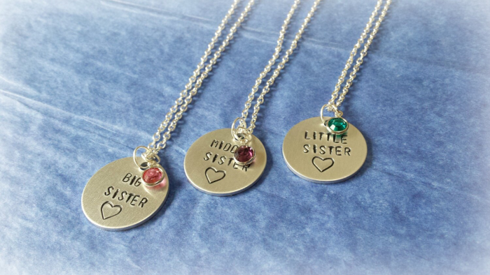 Sibling Necklace as Birthday Gift Idea for 21 Year Old Sister
